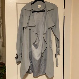 Baby blue waterfall coat